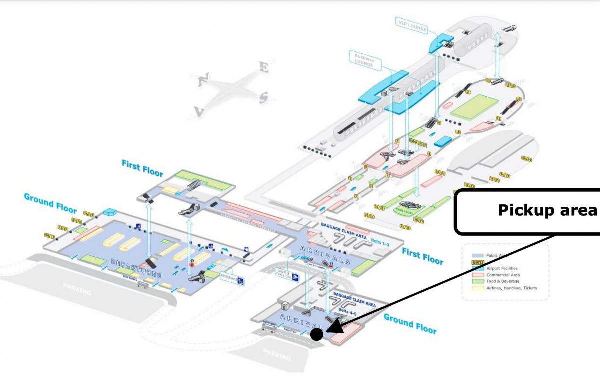 Boekarest luchthaven terminal kaart